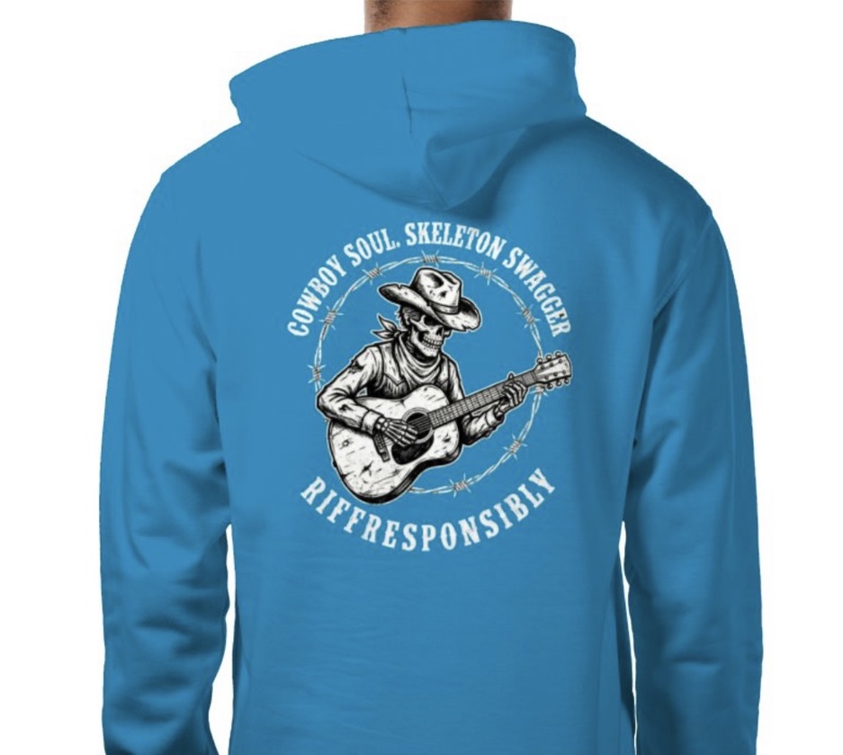 Riff Responsibly | Cowboy Soul Skeleton Swagger Hoodie