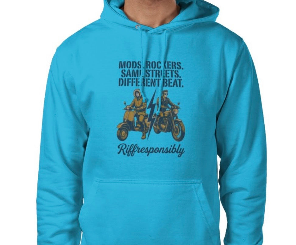 Riff Responsibly | Mod Rockers Same Street Different Beat Hoodie