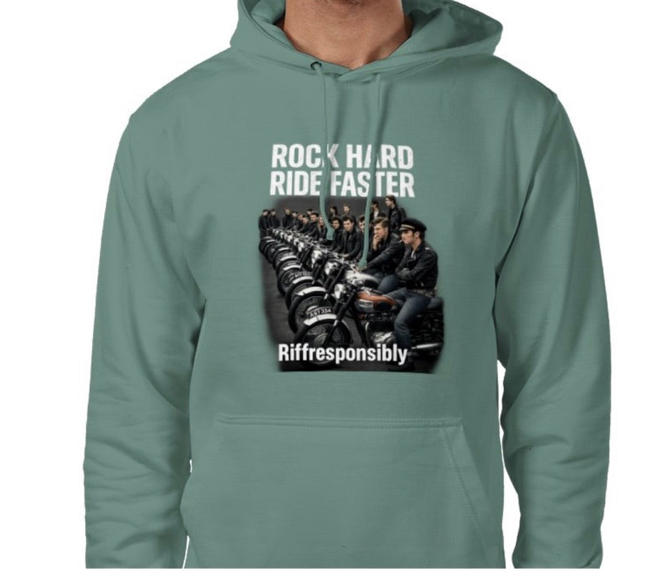Riff Responsibly | Rock Hard Ride Faster Hoodie
