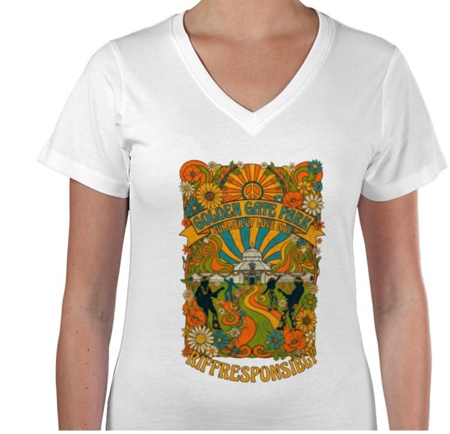 Riff Responsibly | Golden Gate Park V Neck T-Shirt Women