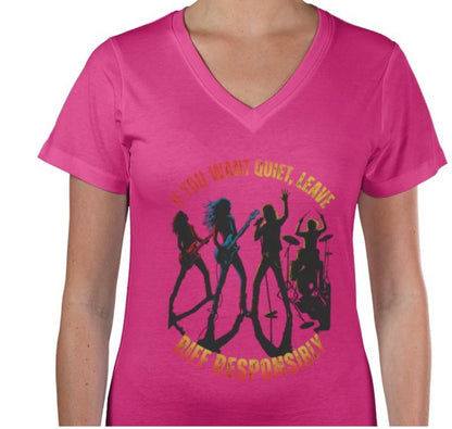 Riff Responsibly | If You Want Quiet, Leave V Neck T-Shirt Women