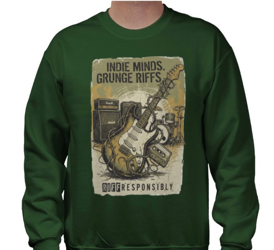 Riff Responsibly | Indie Minds Grunge Riffs Sweatshirt