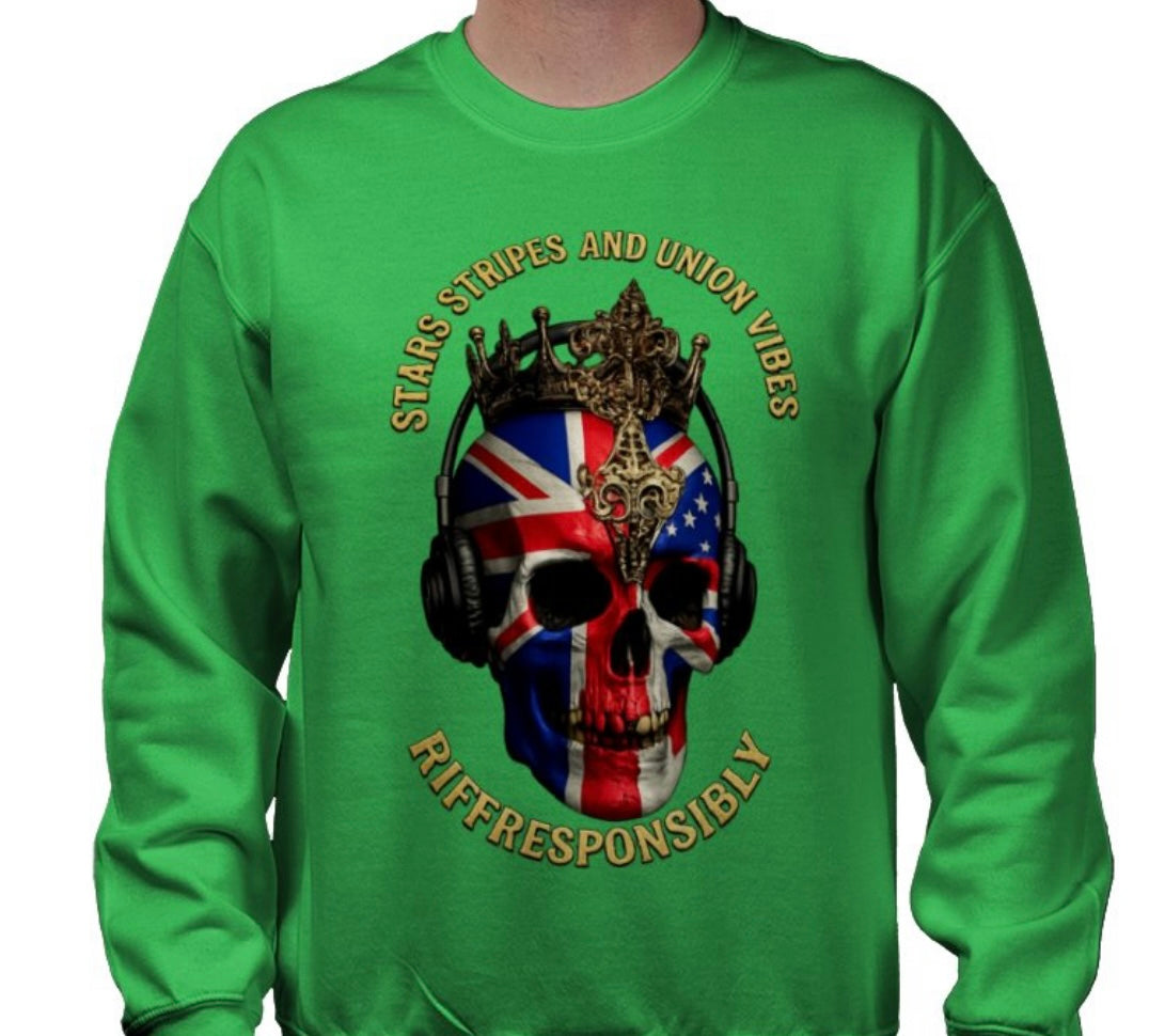 Riff Responsibly | Stars Stripes & Union Vibes Sweatshirt