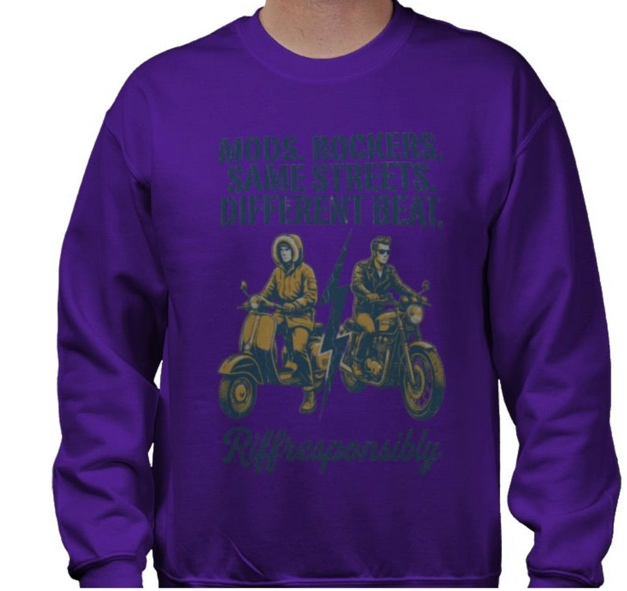 Riff Responsibly | Mod Rockers Same Street Different Beat Sweatshirt