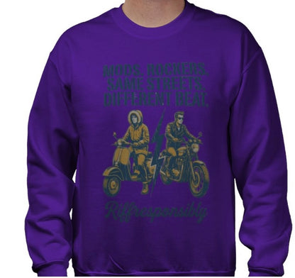 Riff Responsibly | Mod Rockers Same Street Different Beat Sweatshirt