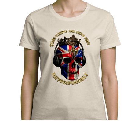 Riff Responsibly | Stars Stripes & Union Vibes Women T-Shirt