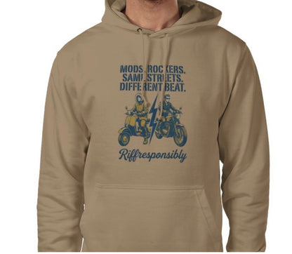 Riff Responsibly | Mod Rockers Same Street Different Beat Hoodie