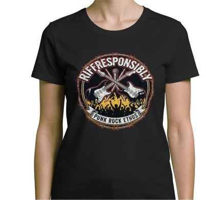 Riff Responsibly | Punk Rock Ethos T-Shirt Women