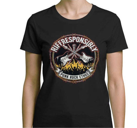 Riff Responsibly | Punk Rock Ethos T-Shirt Women