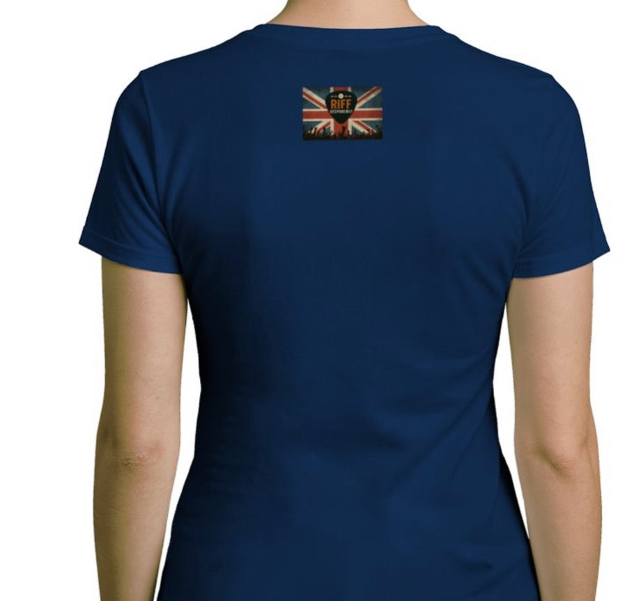 Riff Responsibly | 1977 Punk Rock Women V Neck T-Shirt