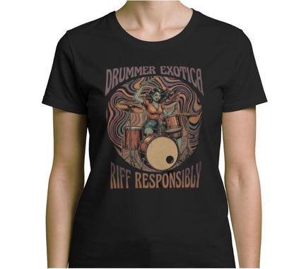 Riff Responsibly | Drummer Exotica T-Shirt Women