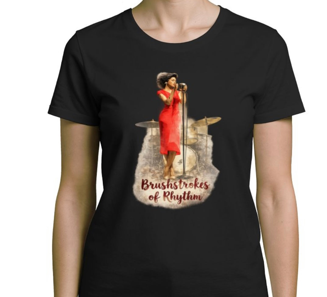 Riff Responsibly | Brushstrokes Of Rhythm T-Shirt Women