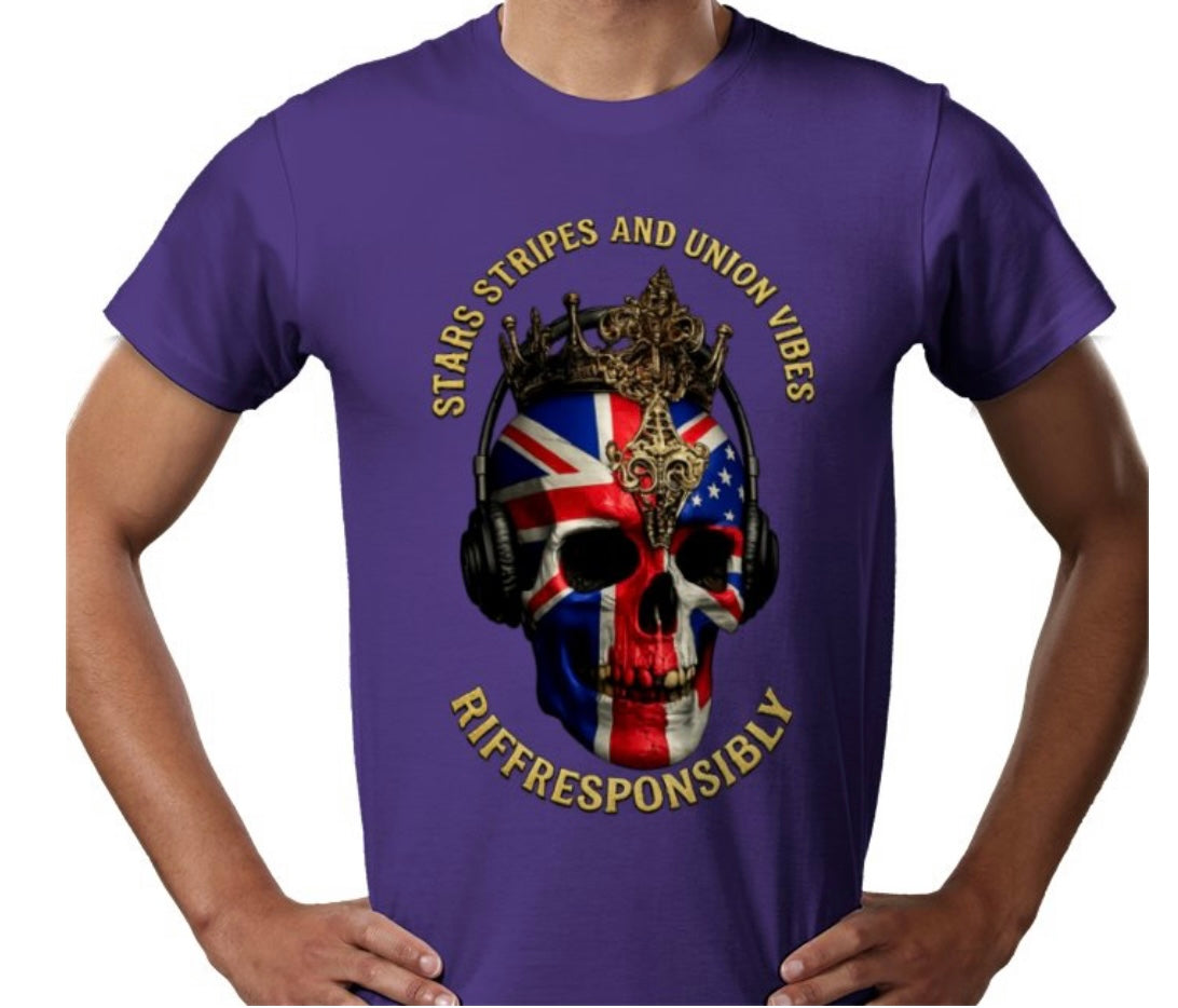 Riff Responsibly | Stars Stripes & Union Vibes T-Shirt