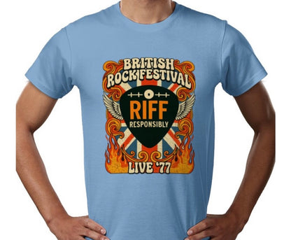 Riff Responsibly | British Rock Festival T-Shirt