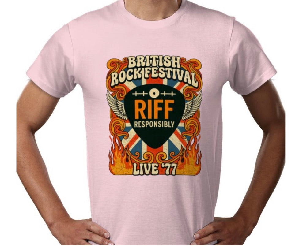 Riff Responsibly | British Rock Festival T-Shirt