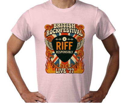 Riff Responsibly | British Rock Festival T-Shirt