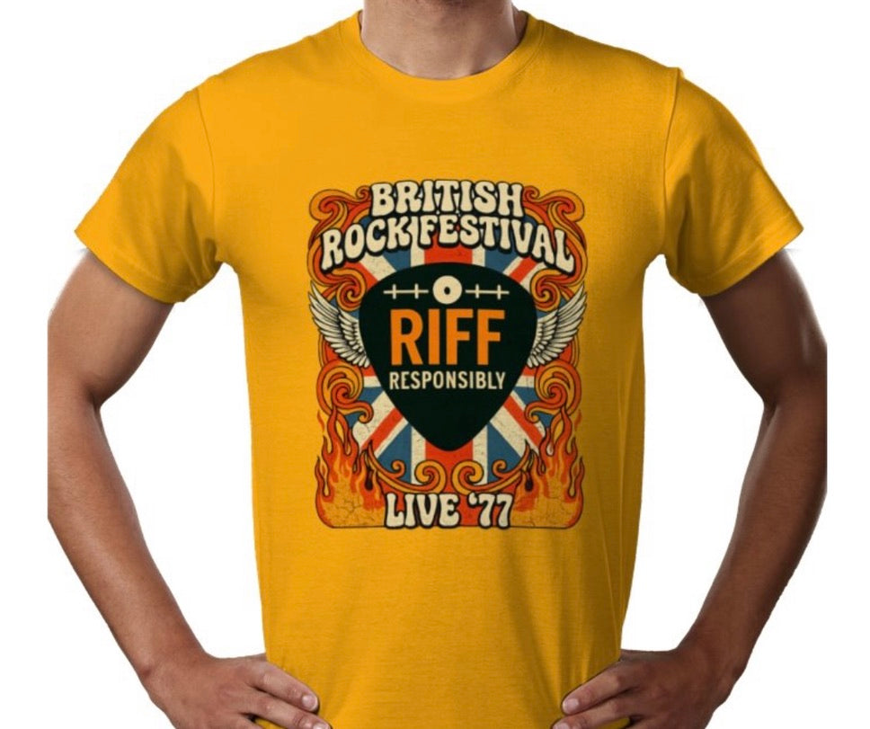 Riff Responsibly | British Rock Festival T-Shirt