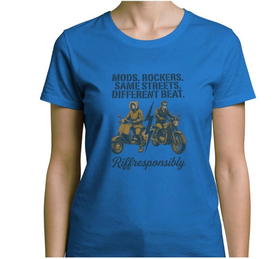 Riff Responsibly | Mod Rockers Same Street Different Beat T-Shirt Women