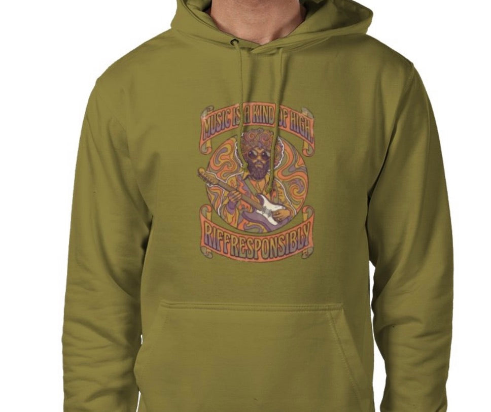 Riff Responsibly | Music Is A Kind Of High Hoodie