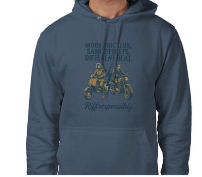 Riff Responsibly | Mod Rockers Same Street Different Beat Hoodie