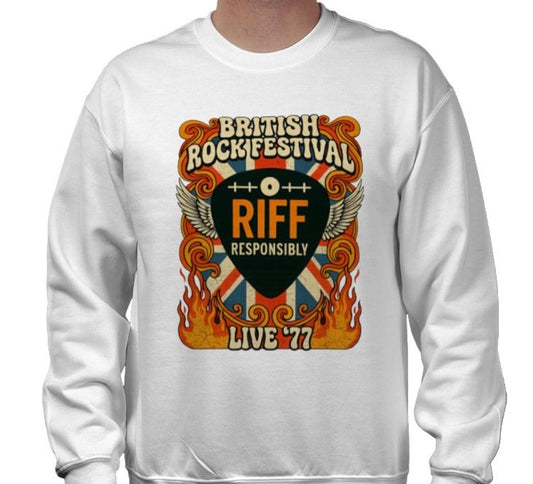 Riff Responsibly | British Rock Festival Sweatshirt