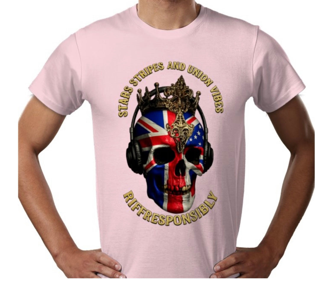 Riff Responsibly | Stars Stripes & Union Vibes T-Shirt
