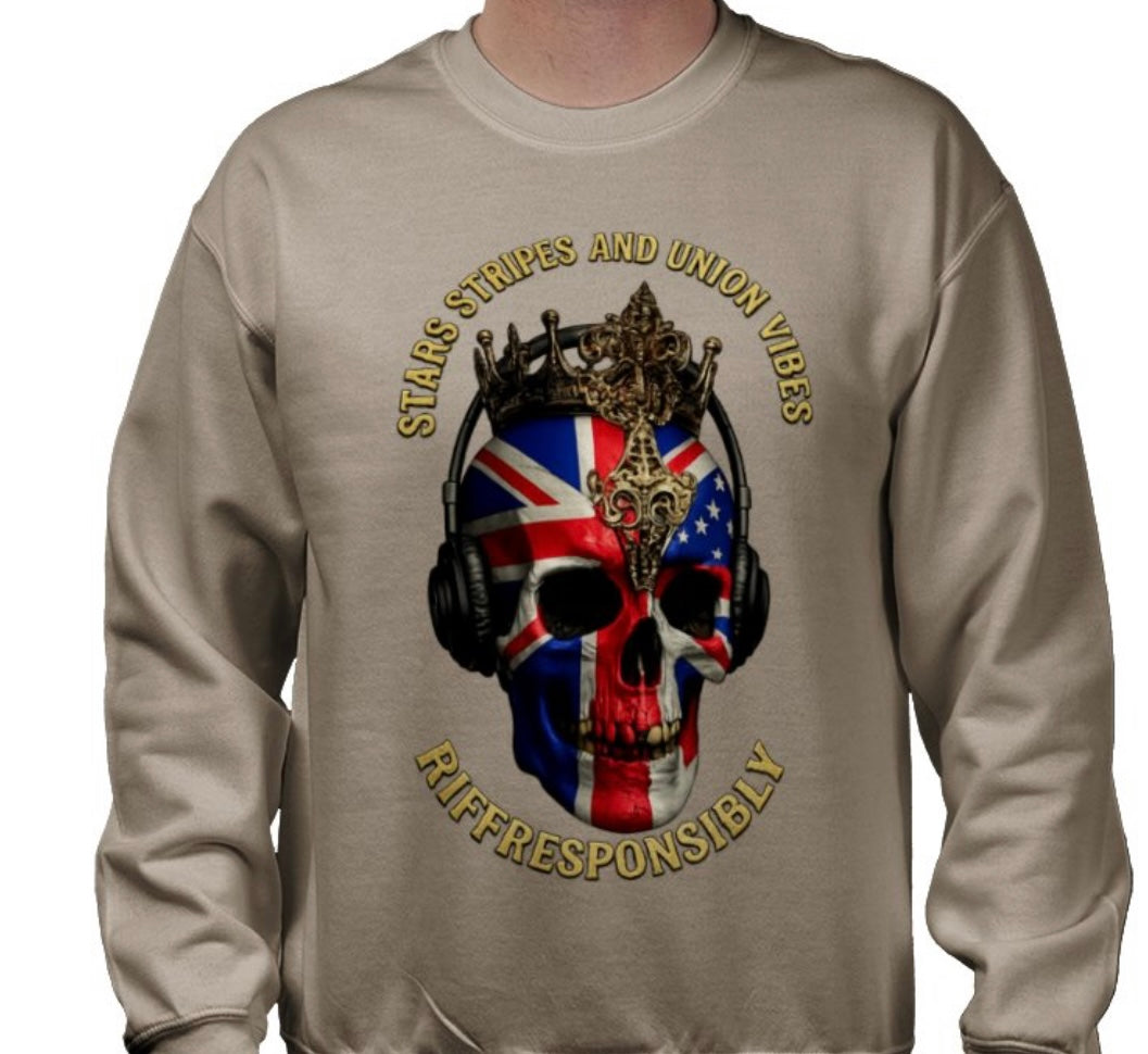 Riff Responsibly | Stars Stripes & Union Vibes Sweatshirt