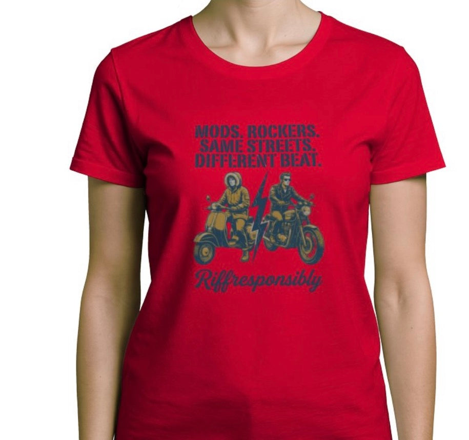 Riff Responsibly | Mod Rockers Same Street Different Beat T-Shirt Women