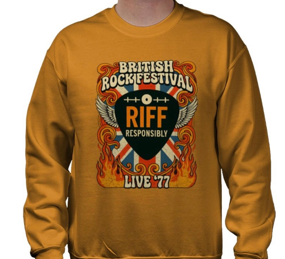 Riff Responsibly | British Rock Festival Sweatshirt