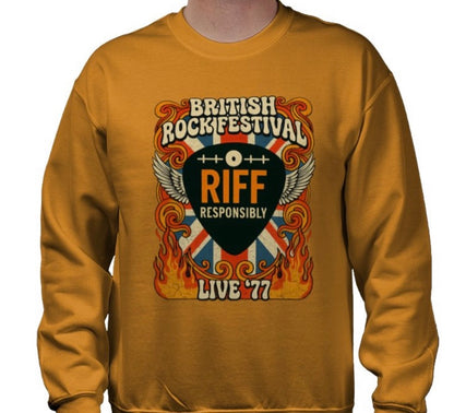 Riff Responsibly | British Rock Festival Sweatshirt