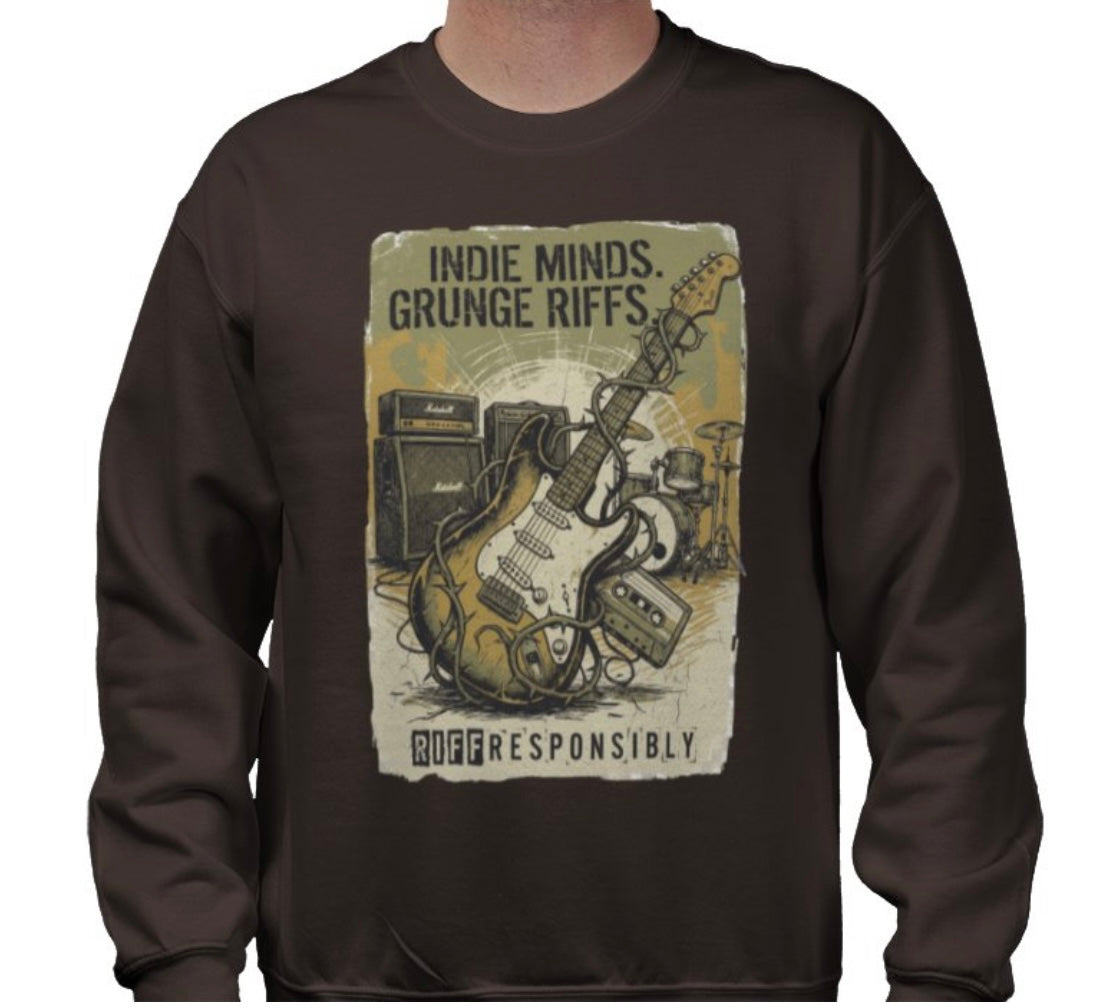 Riff Responsibly | Indie Minds Grunge Riffs Sweatshirt
