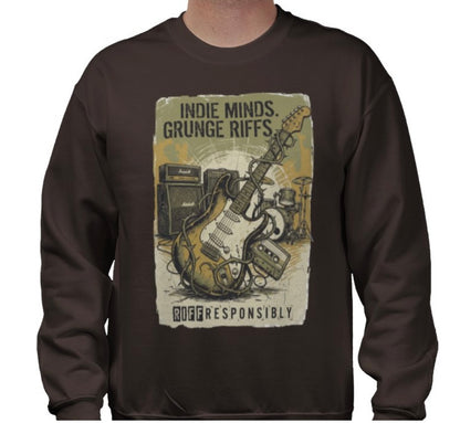 Riff Responsibly | Indie Minds Grunge Riffs Sweatshirt