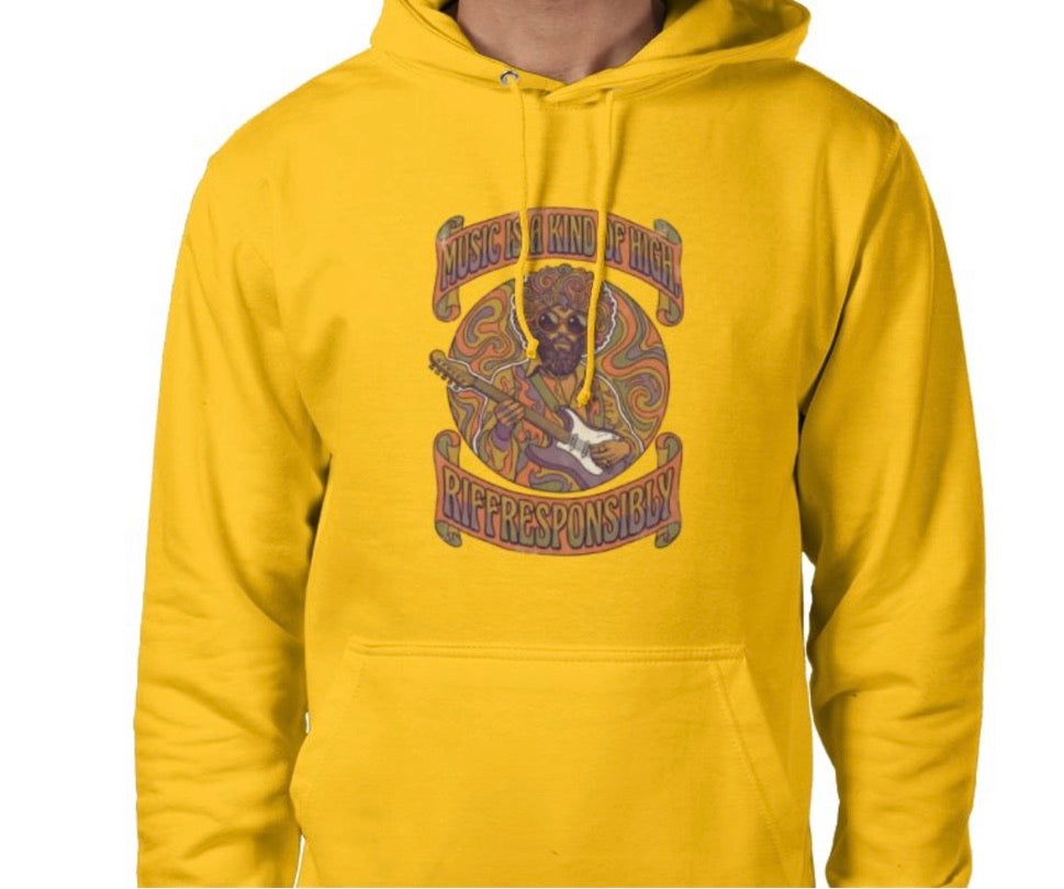 Riff Responsibly | Music Is A Kind Of High Hoodie