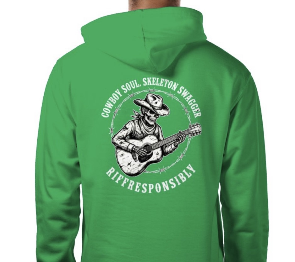 Riff Responsibly | Cowboy Soul Skeleton Swagger Hoodie