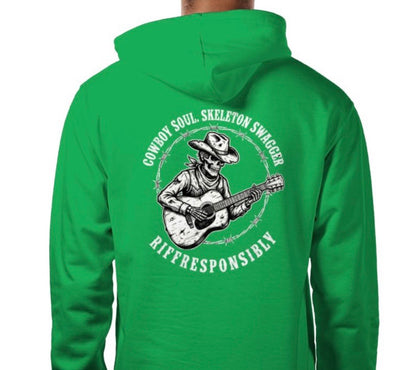 Riff Responsibly | Cowboy Soul Skeleton Swagger Hoodie