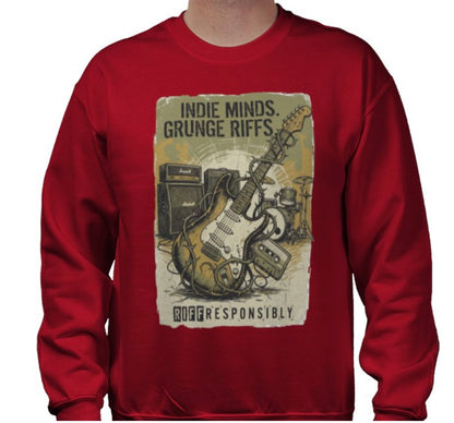 Riff Responsibly | Indie Minds Grunge Riffs Sweatshirt