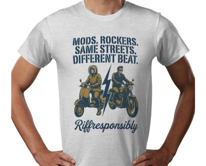 Riff Responsibly | Mod Rockers Same Street Different Beat T-Shirt