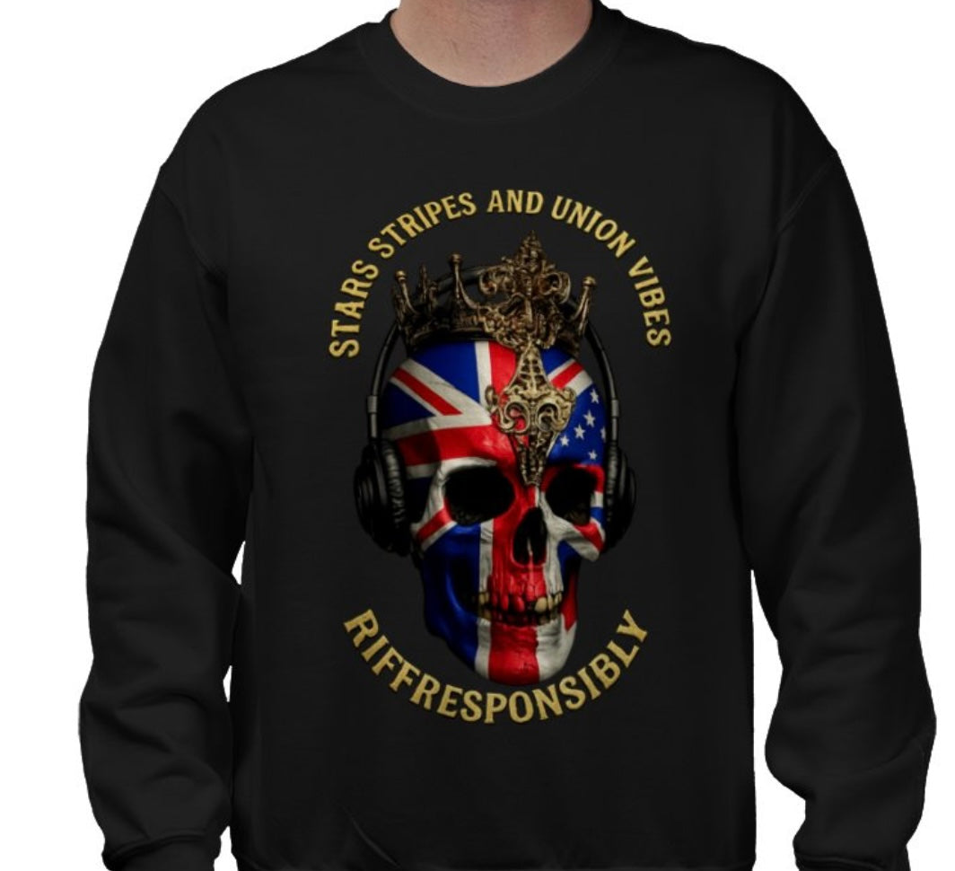 Riff Responsibly | Stars Stripes & Union Vibes Sweatshirt