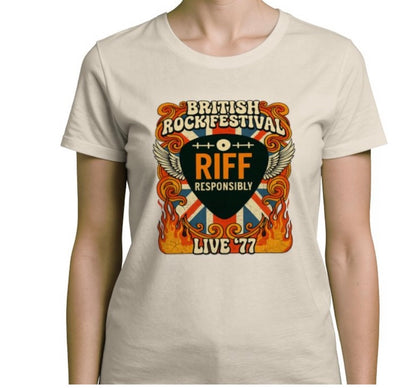 Riff Responsibly | British Rock Festival Women T-Shirt