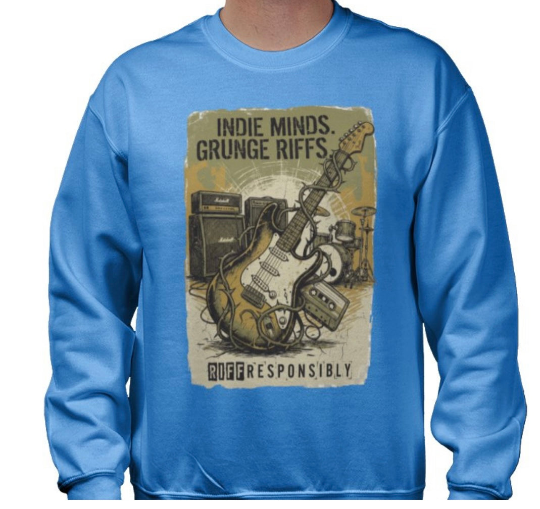 Riff Responsibly | Indie Minds Grunge Riffs Sweatshirt
