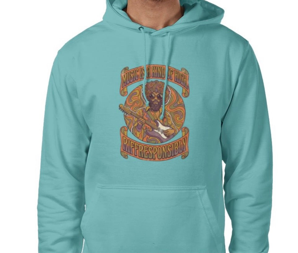 Riff Responsibly | Music Is A Kind Of High Hoodie