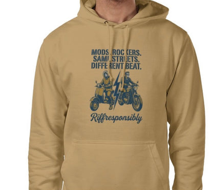 Riff Responsibly | Mod Rockers Same Street Different Beat Hoodie