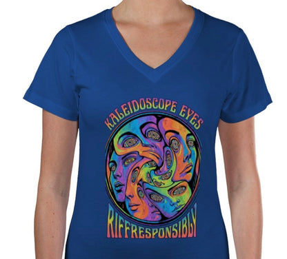 Riff Responsibly | Kaleidoscope Eyes V Neck T-Shirt Women