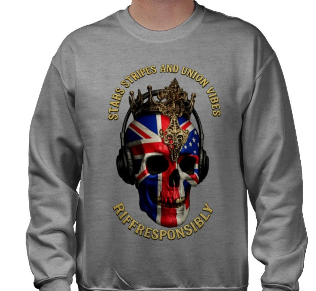 Riff Responsibly | Stars Stripes & Union Vibes Sweatshirt