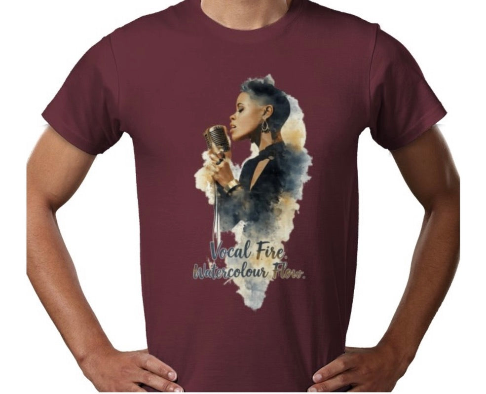 Riff Responsibly | Vocal Fire Watercolour Flow T-Shirt