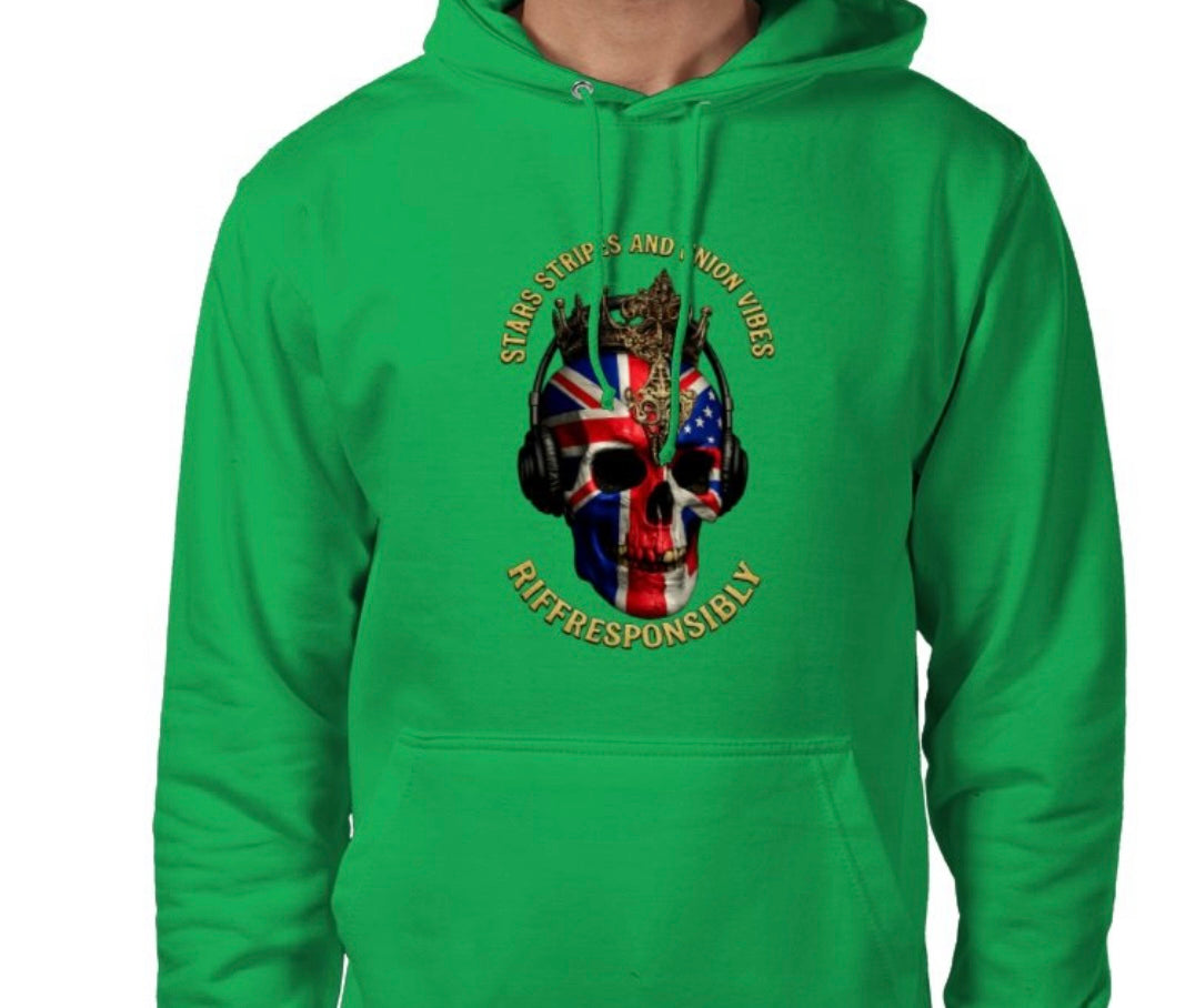 Riff Responsibly | Stars Stripes & Union Vibes Hoodie