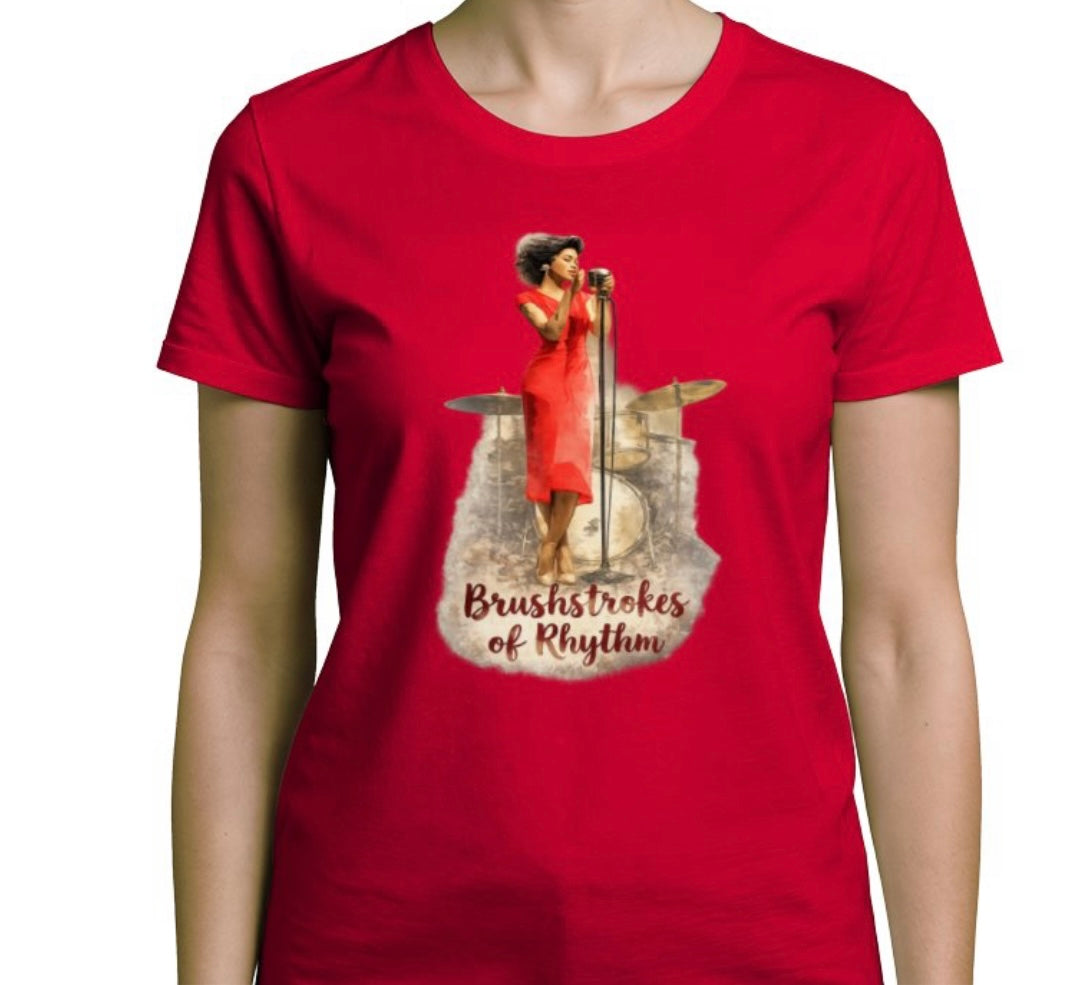 Riff Responsibly | Brushstrokes Of Rhythm T-Shirt Women