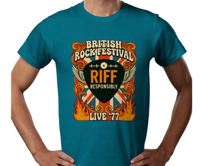Riff Responsibly | British Rock Festival T-Shirt