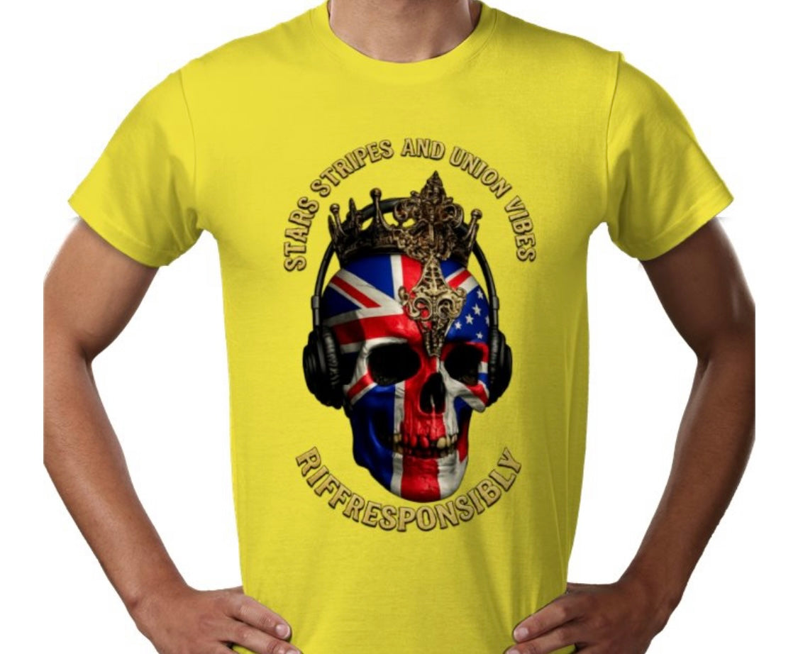 Riff Responsibly | Stars Stripes & Union Vibes T-Shirt