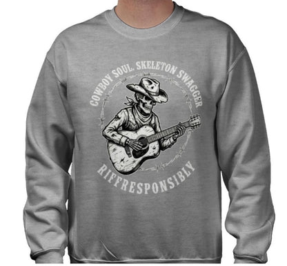 Riff Responsibly | Cowboy Soul Skeleton Swagger Sweatshirt